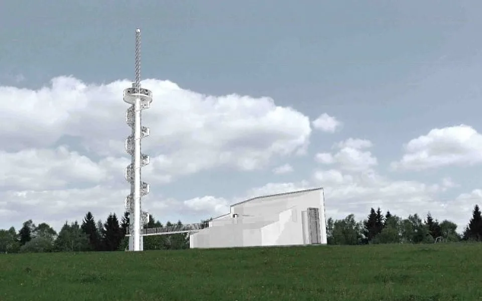 vizualizace rozhledny na vrchu Šibeník