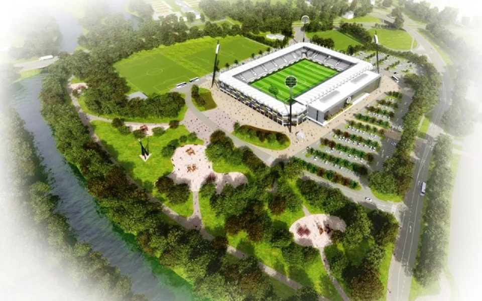 Studie fotbalového stadionu v Hradci Králové