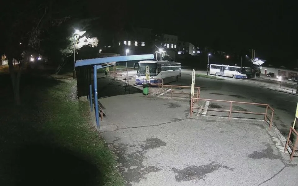 Autobusové nádraží z kamerového systému