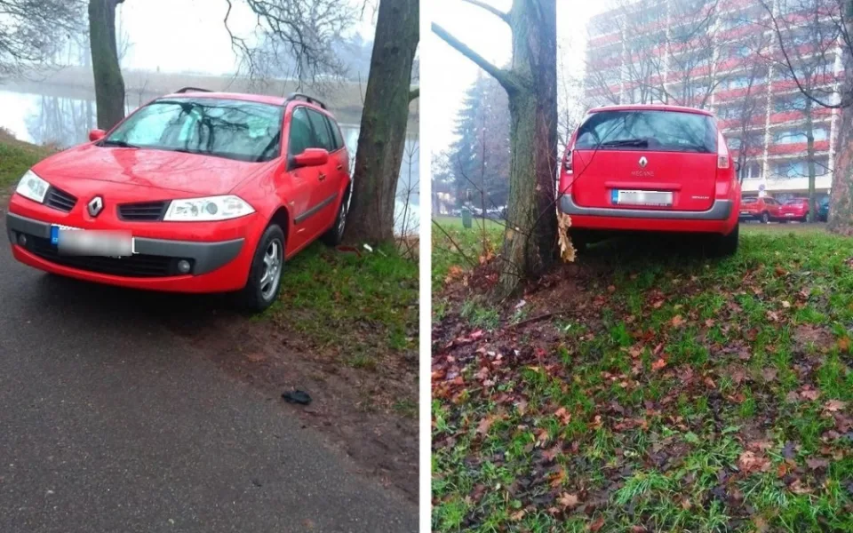 Nezabržděné auto na Smetanově nábřeží skončilo málem v řece