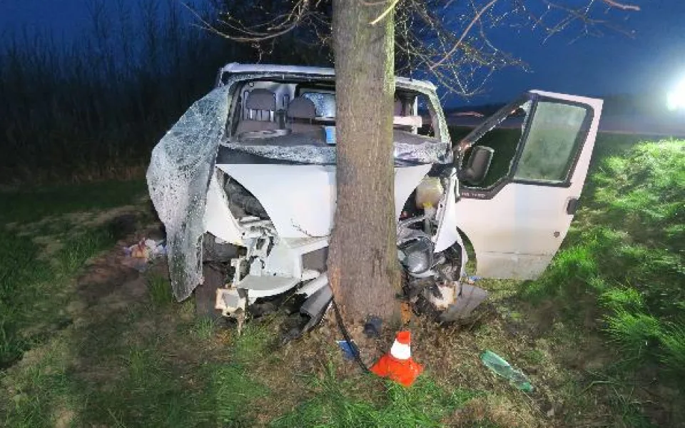 Řidič u Doudleb čelně narazil do stromu, na místě zasahoval i vrtulník