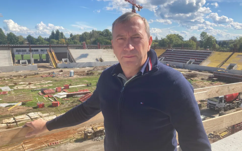 Hradec bude mít druhý nejlepší stadion, věří Richard Jukl