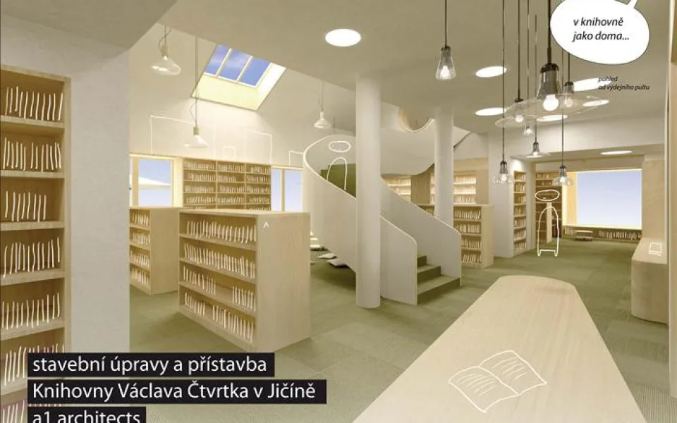 Knihovna Václava Čtvrtka se změní k nepoznání, Jičín dostal dotaci