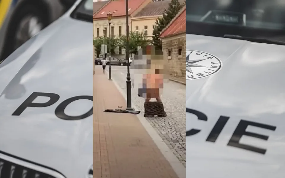 VIDEO: Nejdříve se procházel nahý centrem Jičína, poté usedl opilý za volant