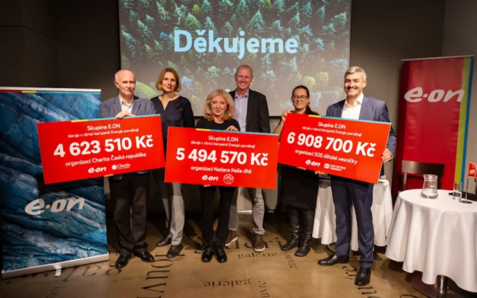 Zákazníci E.ONu díky svým úsporám energií poslali charitám 17 milionů korun
