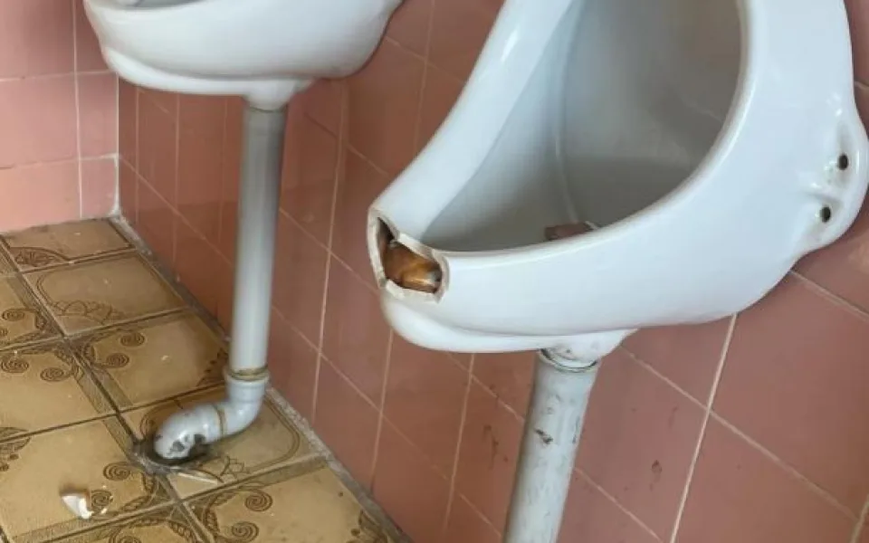 Vandal ve Dvoře Králové se vyřádil na veřejných záchodcích. Neviděli jste ho?