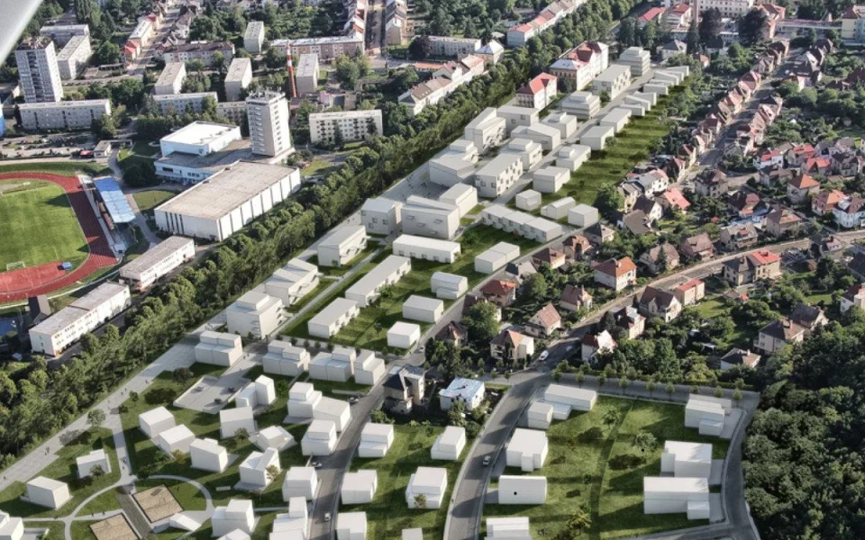 V Jičíně finišuje stavba nové obytné čtvrti na Kasárnách. Termín se posouvá konec roku