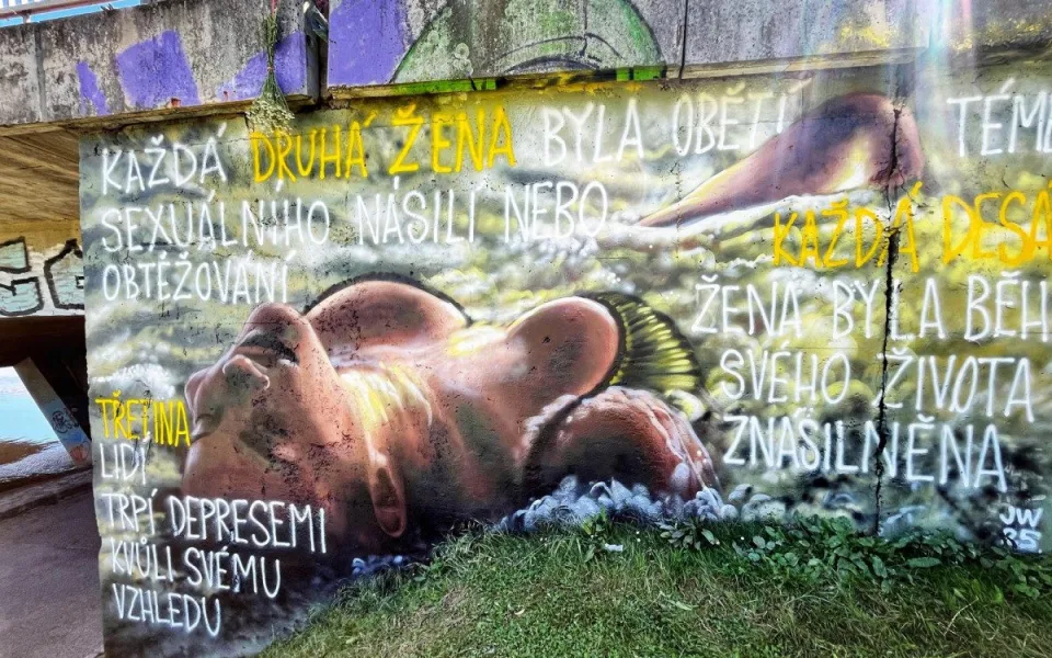 Hradecká malba prsatice nevydržela. Někdo jí popsal fakta o sexuálním násilí